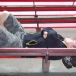 Siesta našeho osvětlovače. Domažlice. 